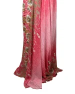 Y2K Halter Maxi Dress with Denim Bodice & Red Leather Belt Detail - Image 5