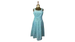 Blue Floral Midi Dress - Fits Like Medium/Large