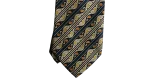 Laura Biagiotti Black Cream Paisley Stripe Necktie - Image 2
