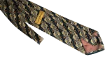 Laura Biagiotti Black Cream Paisley Stripe Necktie - Image 4