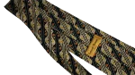 Laura Biagiotti Black Cream Paisley Stripe Necktie - Image 6