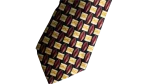 Lanvin Black Burgundy Geometric Necktie - Image 3