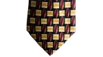 Lanvin Black Burgundy Geometric Necktie - Image 4
