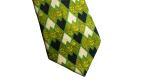 Lanvin Green Diamond-Pattern Necktie - Image 3