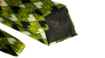 Lanvin Green Diamond-Pattern Necktie - Image 6