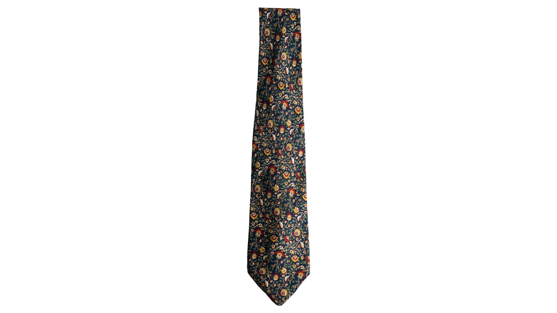 69 DSC08919 69 Nina Ricci Navy Multicolored Floral Necktie - Image 1