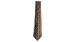 Lanvin Navy Gold Geometric Necktie