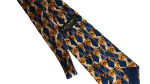 Lanvin Navy Gold Geometric Necktie - Image 5