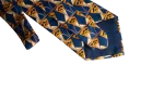 Lanvin Navy Gold Geometric Necktie - Image 6