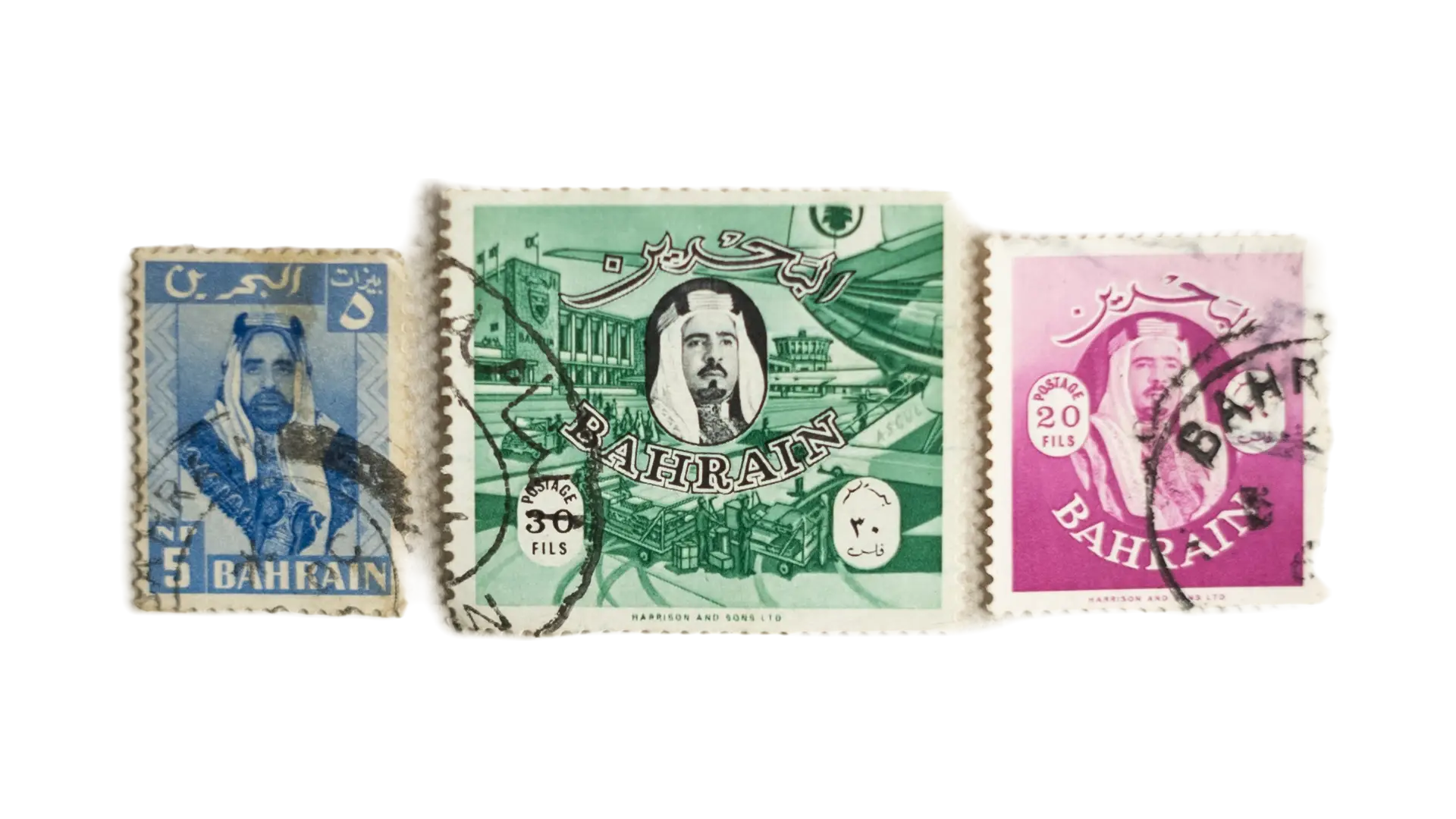 81 DSC04012 81 Bahrain Postage Stamp Trio - Image 1