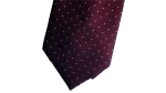 Ermenegildo Zegna Burgundy White-Dot Necktie - Image 3