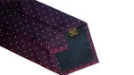 Ermenegildo Zegna Burgundy White-Dot Necktie - Image 5