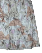 Pastel A-Line Sailboat Print Midi Skirt - Image 2