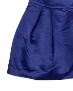 Pleated Satin Mini Skirt with Tulle Layers - Image 3