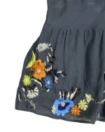 Y2K Ruffle Trim Embroidered Sheer Top - Image 4