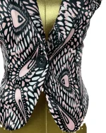 Nominal One-Button Fitted Blouse - Image 2