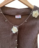 Mini Magic Single Button Embroidered Top - Image 8