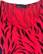 Y2K Tiger Print Scoop Neck Fitted Top - Image 5