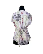 Y2K Pastel Floral Tie-Back Blouse - Image 2