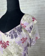 Y2K Pastel Floral Tie-Back Blouse - Image 4