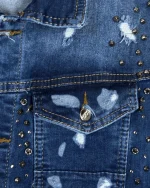 Mario Morato Studded Denim Vest with Raw Edges - Image 11
