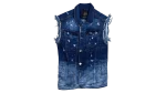 Mario Morato Studded Denim Vest with Raw Edges