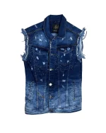 Mario Morato Studded Denim Vest with Raw Edges - Image 2