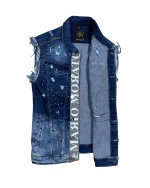 Mario Morato Studded Denim Vest with Raw Edges - Image 3
