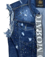 Mario Morato Studded Denim Vest with Raw Edges - Image 4