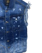 Mario Morato Studded Denim Vest with Raw Edges - Image 6
