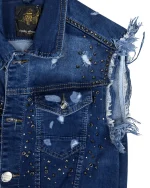 Mario Morato Studded Denim Vest with Raw Edges - Image 7