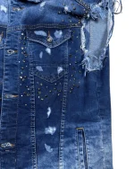 Mario Morato Studded Denim Vest with Raw Edges - Image 8