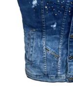 Mario Morato Studded Denim Vest with Raw Edges - Image 9