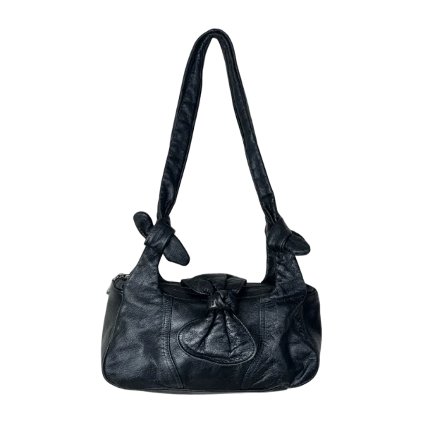 Stanley Genuine Leather Shoulder Bag with Knot Detailing