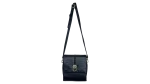 Leather Croc-Embossed Crossbody Messenger Bag