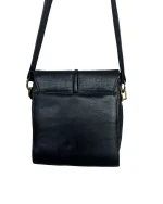 Leather Croc-Embossed Crossbody Messenger Bag - Image 5