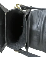 Leather Croc-Embossed Crossbody Messenger Bag - Image 6