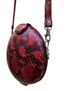 Snake Print Round Statement Bag - Image 4