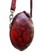 Snake Print Round Statement Bag - Image 6