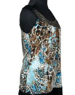 Y2K Dresbarn Animal Print Tank Top with Studded Collar - Image 3