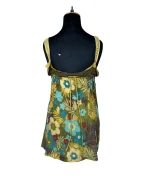 Y2K Floral Babydoll Top with Tie-Front - Image 4