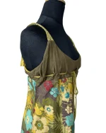 Y2K Floral Babydoll Top with Tie-Front - Image 7