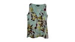Y2K Great Plains Floral Teal Tank Top