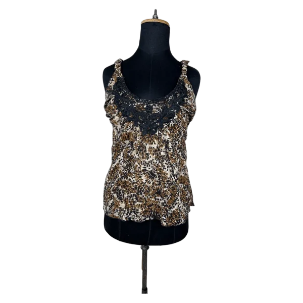 Y2K Leopard Cami Top with Back Tie Detail