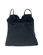 Y2K Pinstripe Bustier Top with Lace Trim - Image 4