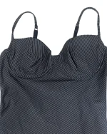 Y2K Pinstripe Bustier Top with Lace Trim - Image 6