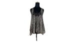 Y2K River Island Assymetrical Leopard Tank Top with Lace Trim