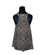 Y2K River Island Assymetrical Leopard Tank Top with Lace Trim - Image 4