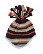 Multicolored Striped Fleece lined Jester Beanie - Image 2