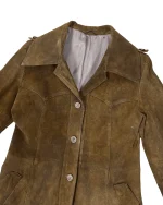 70s "Western Grunge" Distressed Suede Leather Women's Coat - Image 2
